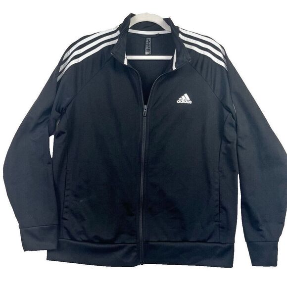 Adidas Full Zip Track Jacket Primegreen Essentials Warm Up 3 Stripes Size XL - Picture 1 of 8